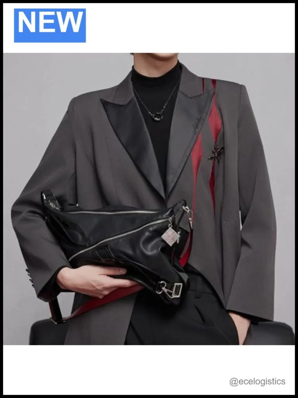 Genshin Impact Arlecchino Crossbody Bag PU Leather Hobo Style